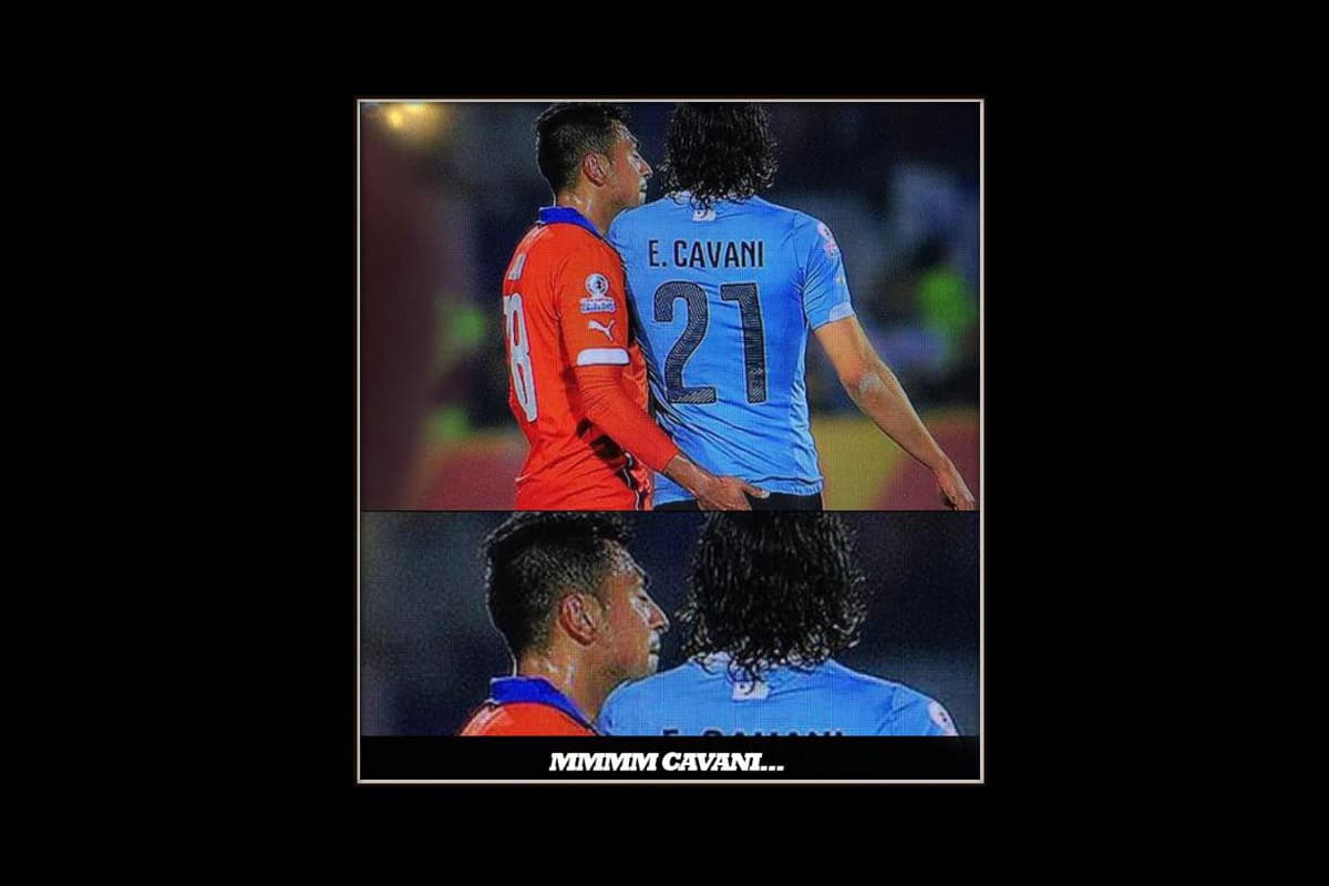 Mira los mejores memes del 'dedazo' de Gonzalo Jara a Edinson Cavani en el partido Chile-Uruguay en cuartos de final de la Copa América 2015 (Twitter).