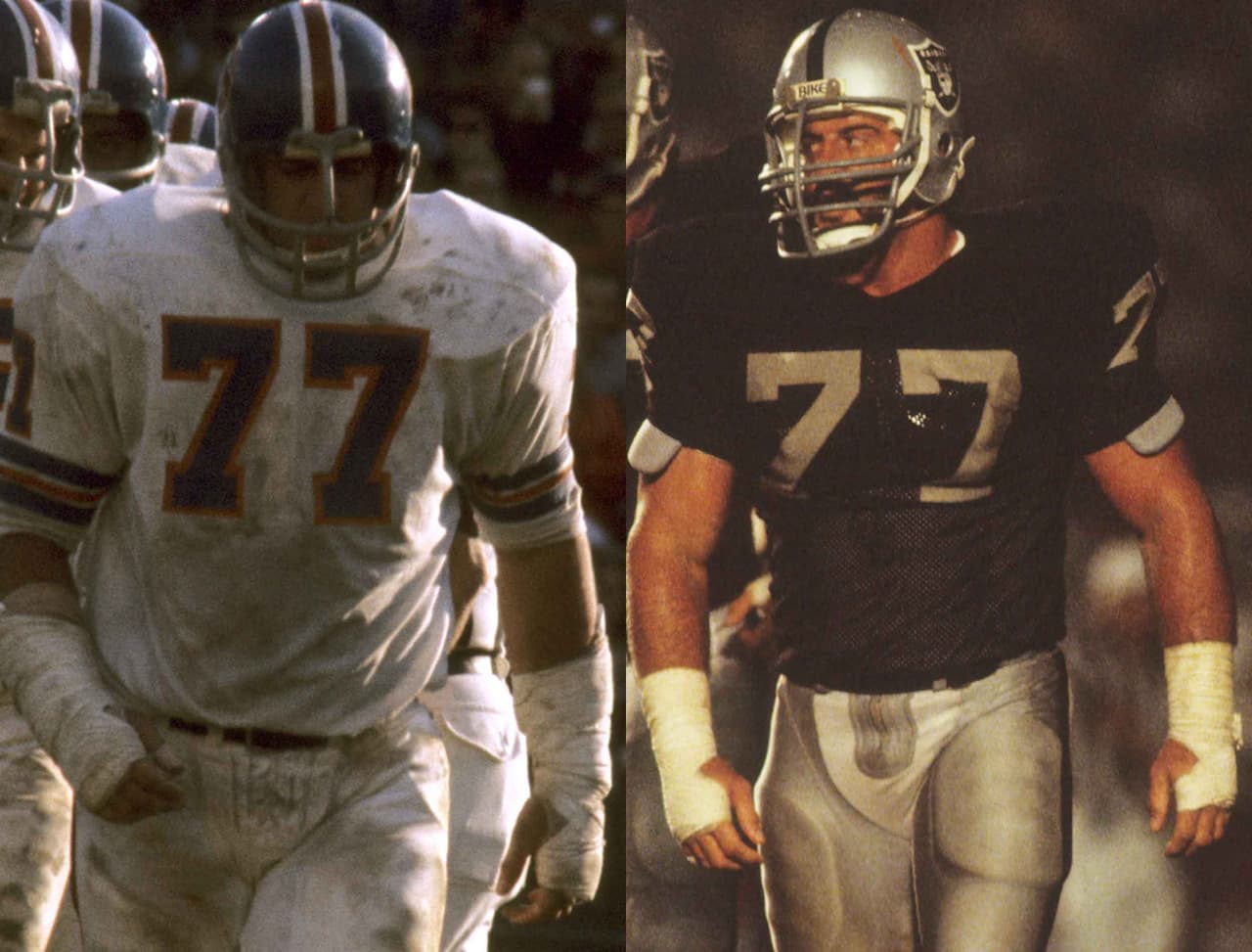 Dos caras: Lyle Alzado, rudo bronco y raider