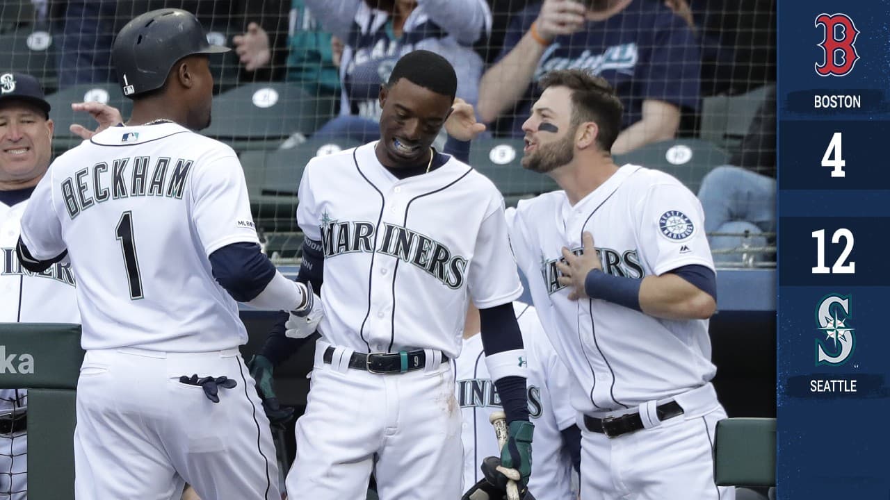 Los Mariners tunden a batazos la corona de los Red Sox