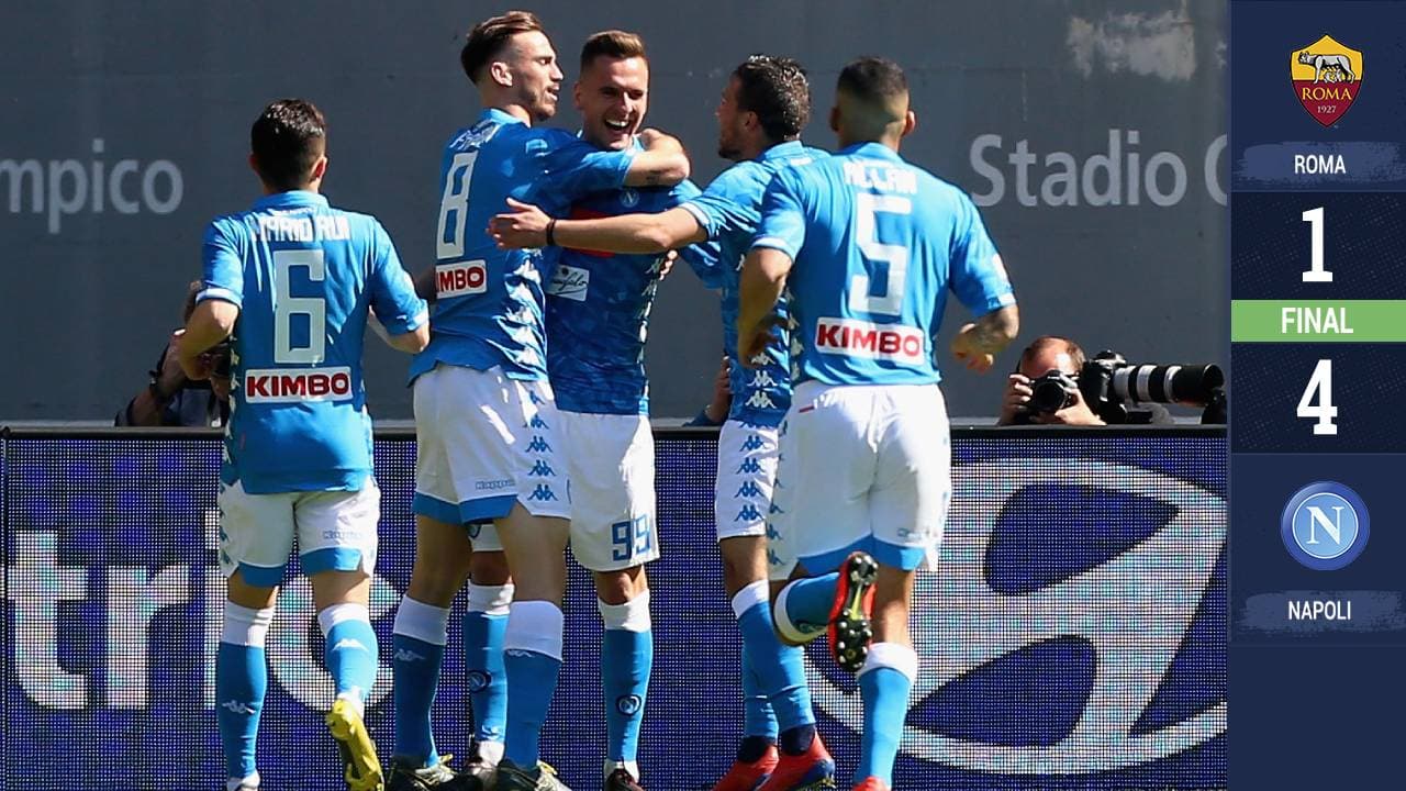 Napoli arrolla a la Roma de visita en la capital de Italia