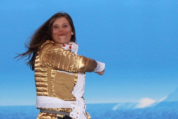 ...y el de la checa Eva Samkova, ganadora de la prueba de cross de 'snowboard', puso la sonrisa a los Juegos de Sochi.