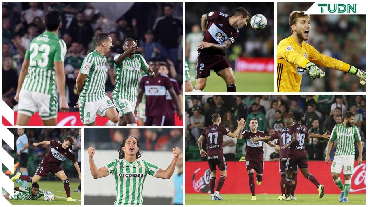 Betis vence al Celta 2-1 con goles de Emerson y Fekir; Iago Aspas descontó. Guardado y Lainez entraron de cambio; Néstor Araujo jugó todo el partido.