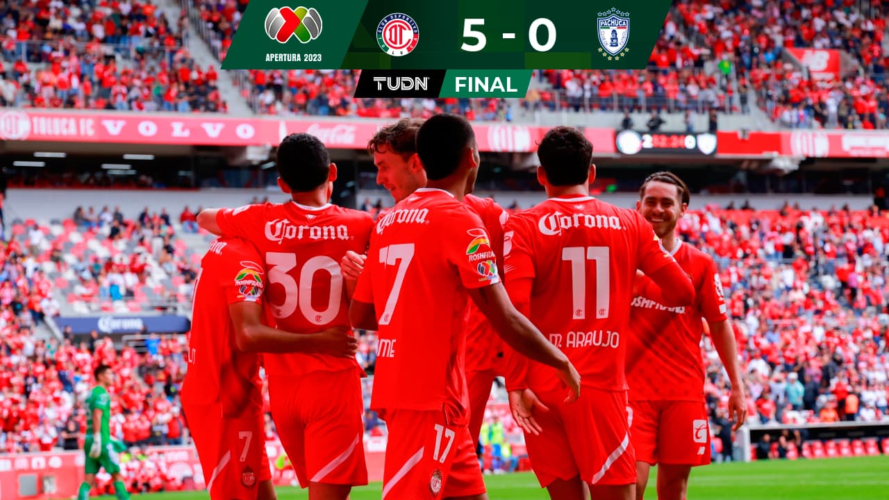 Toluca aplasta al Pachuca y se venga de la goleada sufrida en Final del 2022