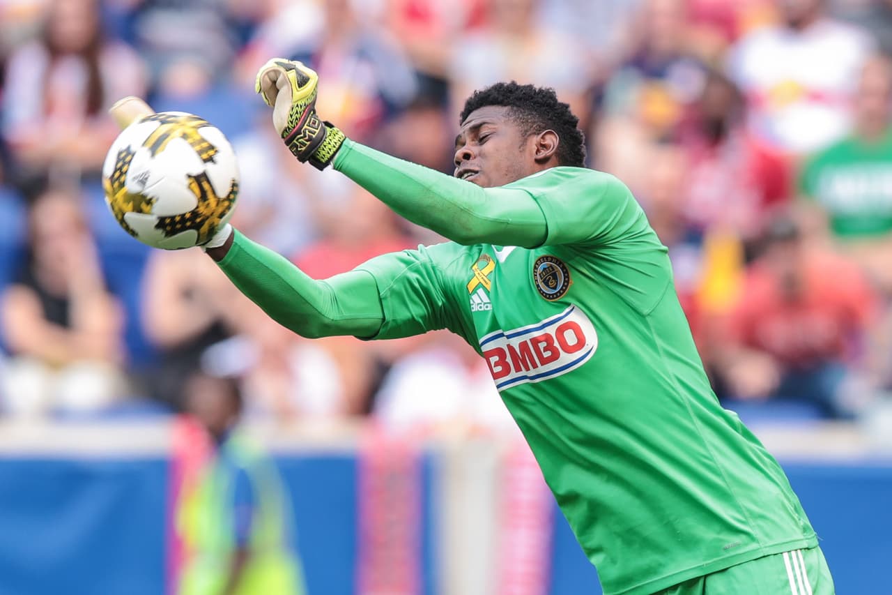 Philadelphia Union no es protagonista de la mejor temporada de la historia, pero su arquero -Andre Blake- tiene un 2017 sobresaliente. El portero de Jamaica fue el responsable de que los Red Bulls no pudieran marcar un solo gol el domingo. (USA Today Images)