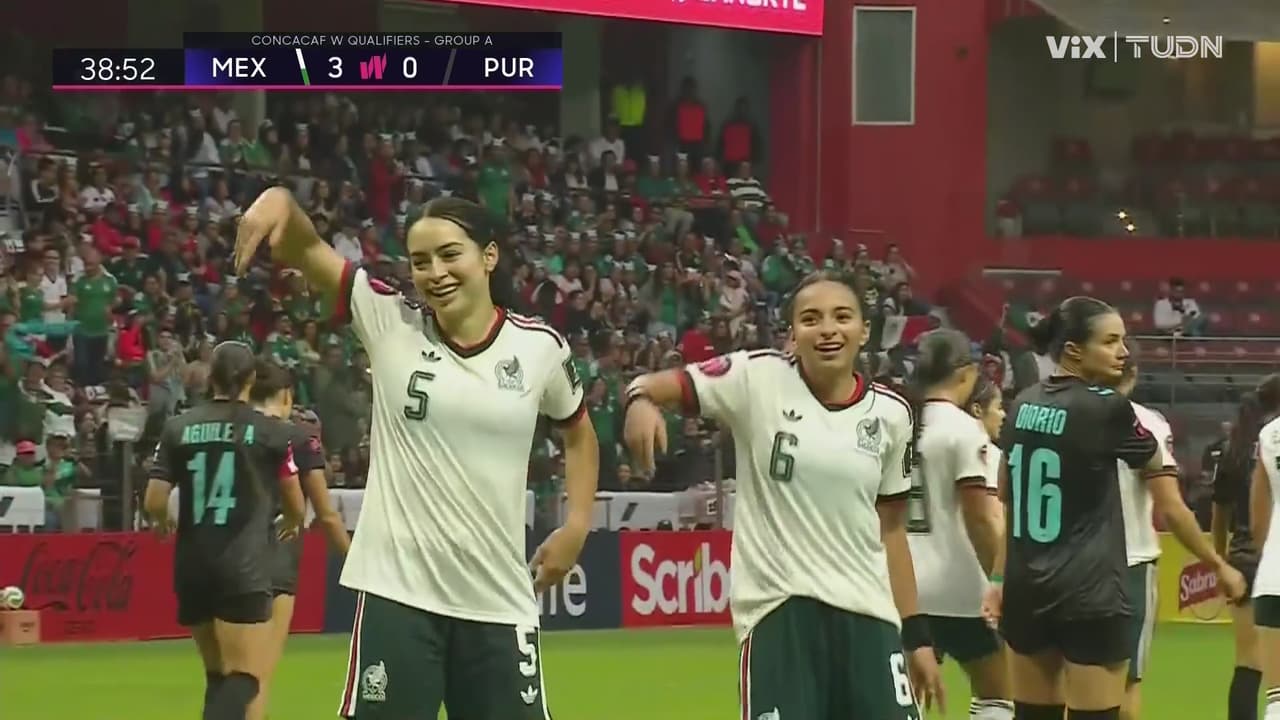 ¡Huele a goleada! Gol de Scarlett Camberos para el 3-0 ante Puerto Rico