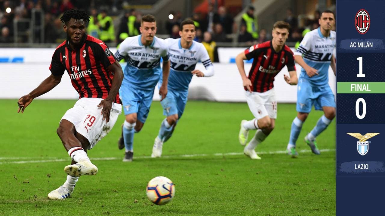 ¡Calientito! El Milan derrota a la Lazio con solitario penalti en duelo que acabó en bronca