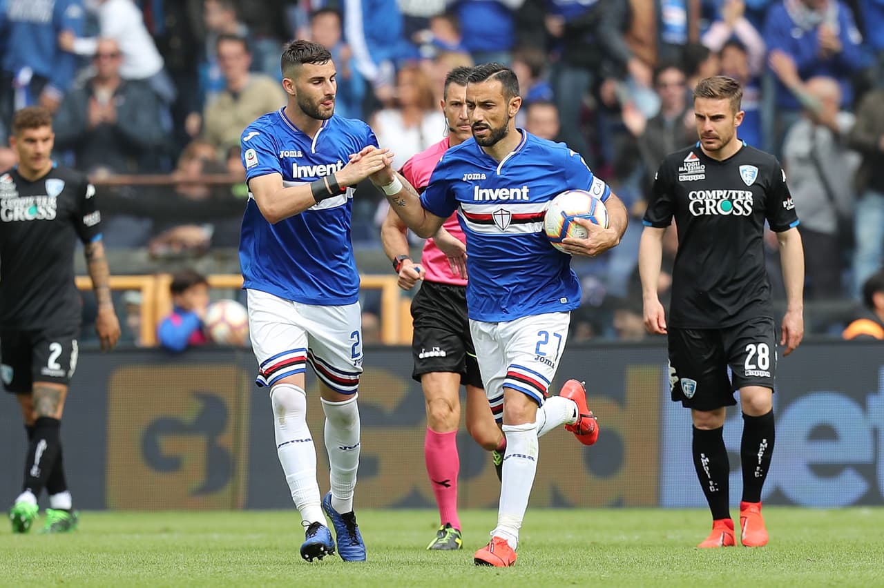 Fabio Quagliarela se convirtió en campeón de goleo del fútbol italiano tras marcar 26 anotaciones en la Serie A en la temporada 2018-2019.