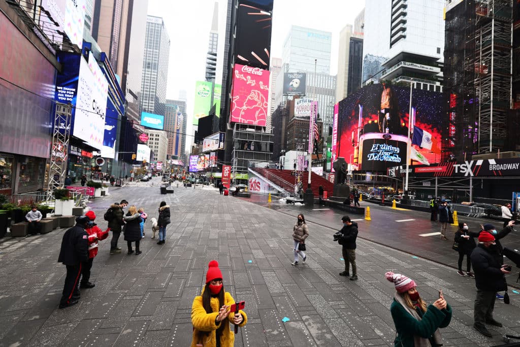 ¡Así luce Times Square para recibir el 2021!