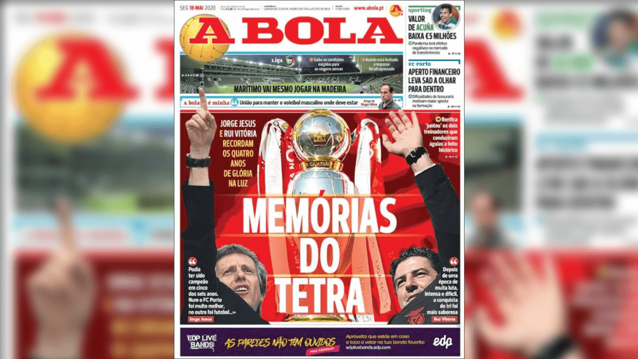 El mundo deportivo extraña la actividaad y las portadas de los diarios más imporotantes en el mundo ven una luz al final del túnel.