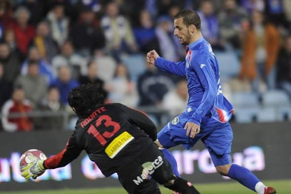 Getafe aprovechó su localía para ir tomando el control, aunque Soldado estuvo desafortunado.