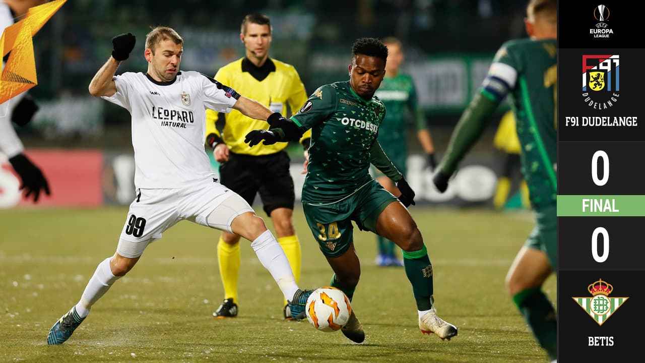 El Betis empata en Luxemburgo, pero se adueña de la cima de su grupo