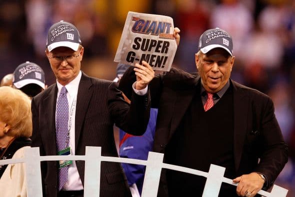Los dueños de los Giants, John Mara y Steve Tisch.