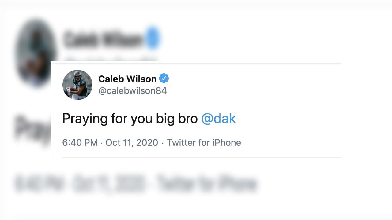 El quarterback de los Dallas Cowboys sufrió una grave lesión de tobillo y sus compañeros de profesión le mandaron apoyo en sus redes sociales.
