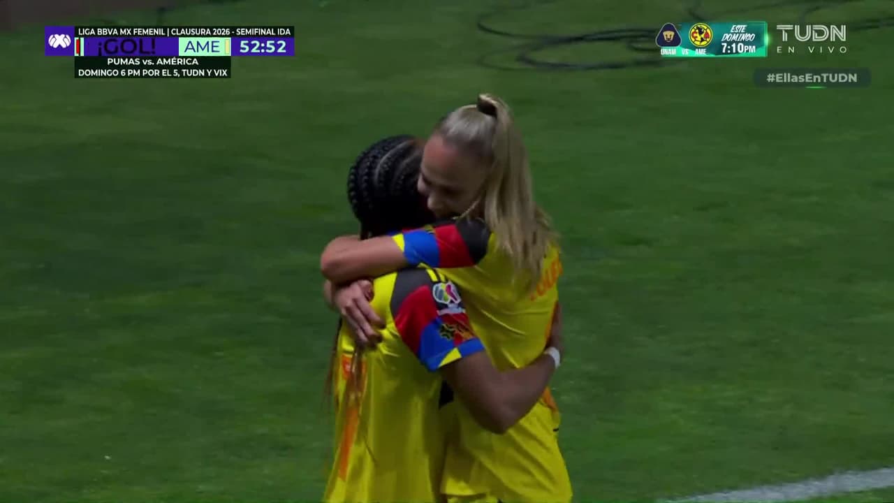 ¡Golazo colectivo del América! Geyse firma doblete tras jugadón azulcrema