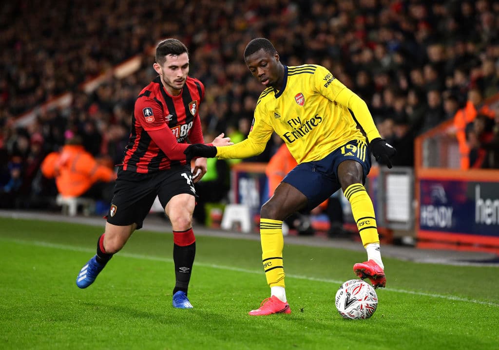 El Arsenal derrotó al Bournemouth 1-2, a domicilio, en la cuarta ronda de la FA Cup, con goles de Saka y Nketiah, que disputó el inicio de la misma con el Leeds United.