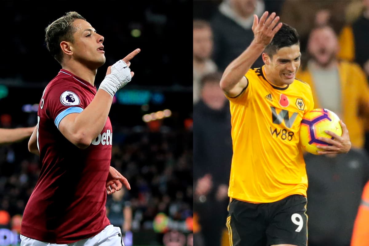Con sus goles en la jornada 11 de la Premier League, se destacaron este fin de semana Javier 'Chicharito' Hernández (izquierda) y Raúl Jiménez (derecha).