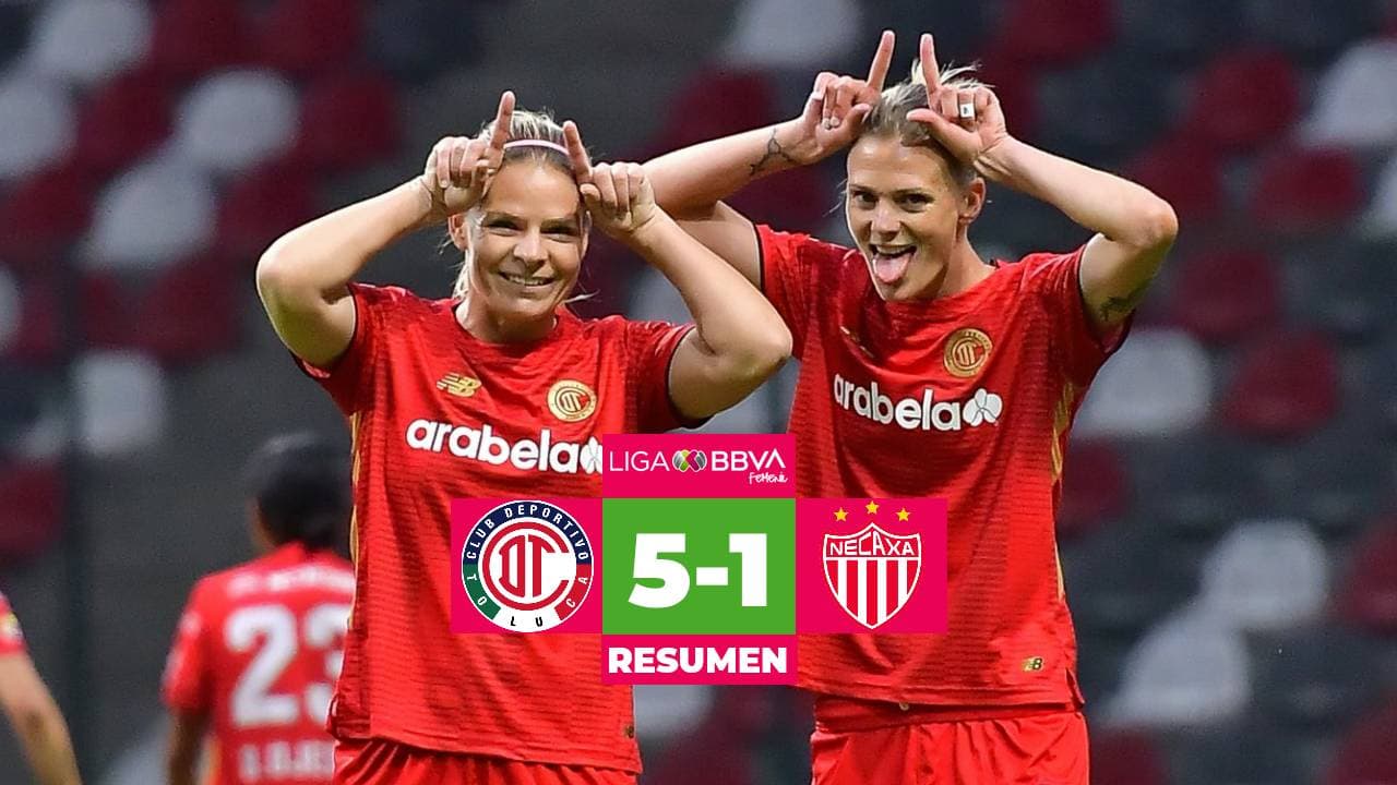 Toluca golea en casa a Necaxa en la Jornada 13 de la Liga MX Femenil