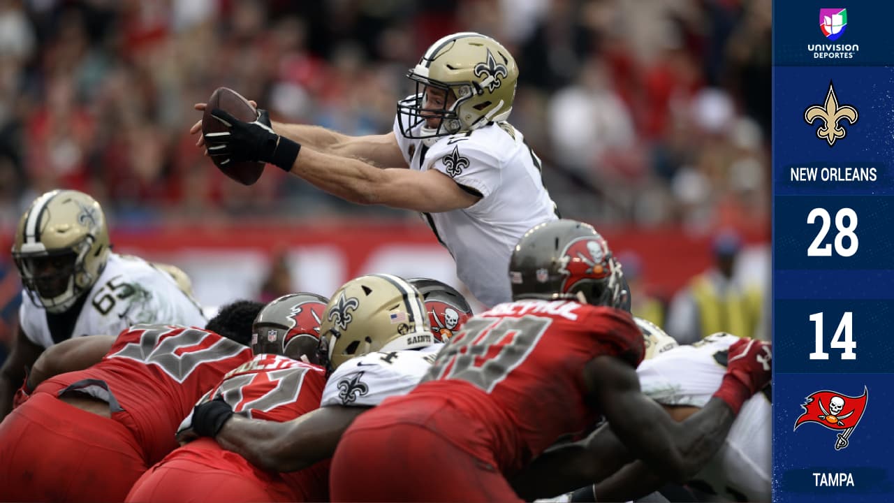 Saints batallan para vengarse pero derrotan a Tampa Bay y ganan el título de su división