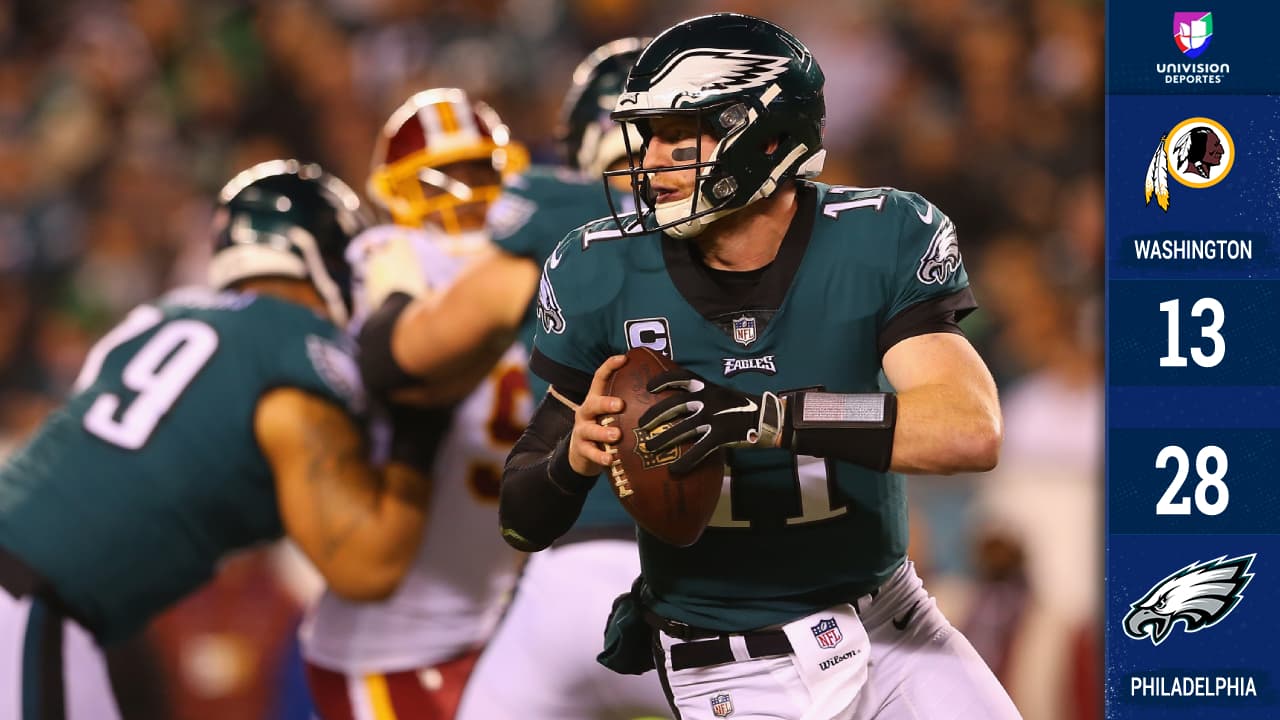 Philadelphia maniató a los Redskins y revive con el liderazgo de Carson Wentz 