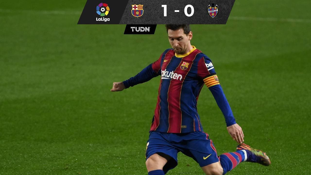 Con gol de Messi, Barcelona venció a Levante y volvió al triunfo en LaLiga