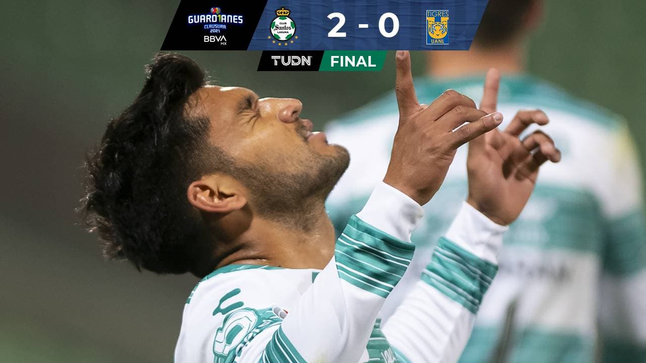 Santos vence a Tigres y Eduardo Aguirre hace cliente a Nahuel Guzmán