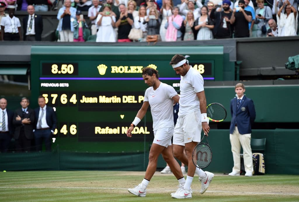 Con la eliminación antes de Roger Federer ante el sudafricano Kevin Anderson no podrá darse ya la final del 2008, considerada por muchos, como el mejor partido de la historia.