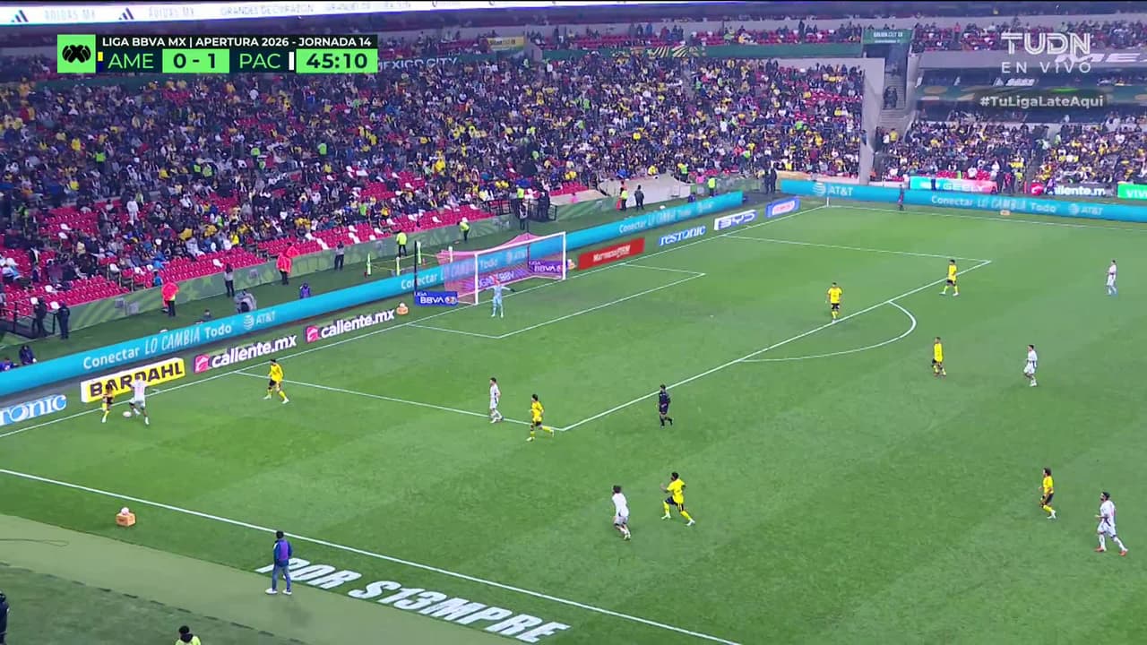 ¡GOL!  anota para América. Henry Martín