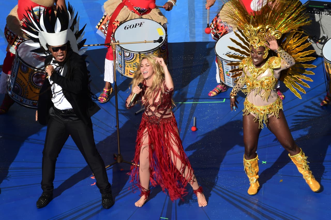 La cantante colombiana volvió a robarse el protagonismo del Mundial en Brasil 2014. Shakira estuvo en la fiesta con su tema 'La La La'.