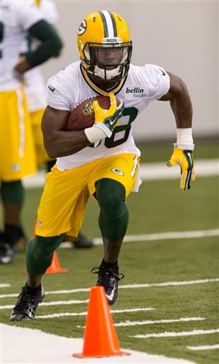Las mejores tomas del novato WR egresado de Stanford, Ty Montgomery, ya como integrante de los Green Bay Packers (AP-NFL).