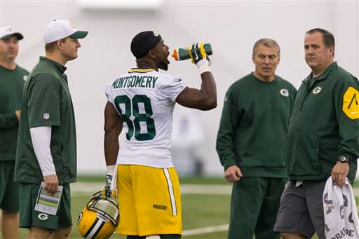 Las mejores tomas del novato WR egresado de Stanford, Ty Montgomery, ya como integrante de los Green Bay Packers (AP-NFL).