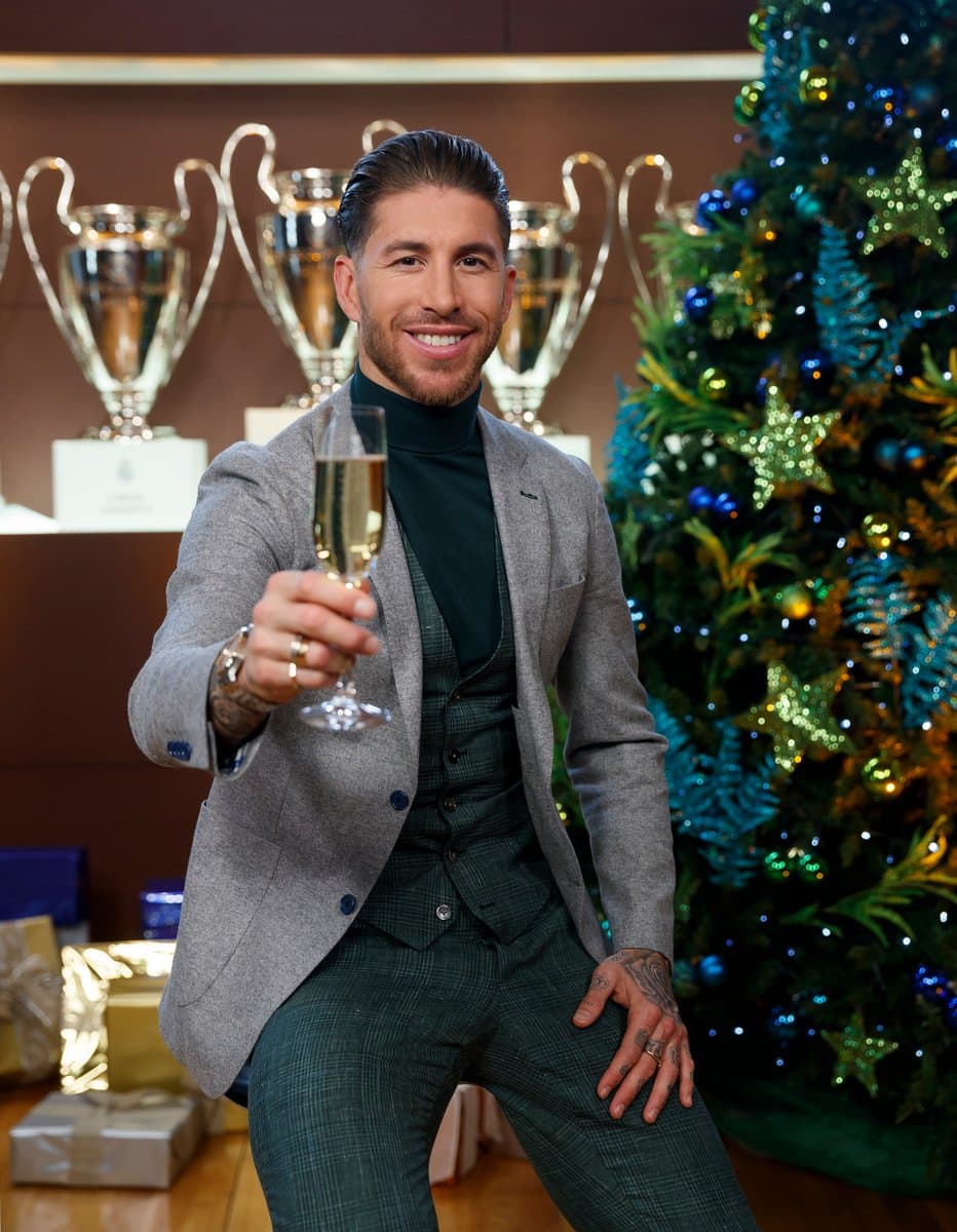 Sergio Ramos brindó y envió sus mejores deseos.