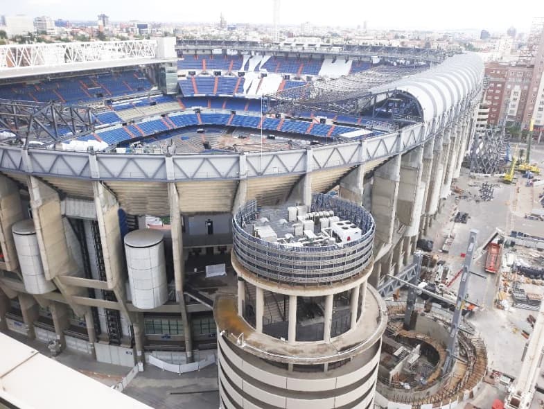 El Santiago Bernabéu avanza en su remodelación