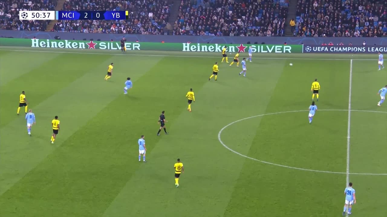 ¡Golazo y doblete! Haaland la cuelga para el 3-0 sobre Young Boys