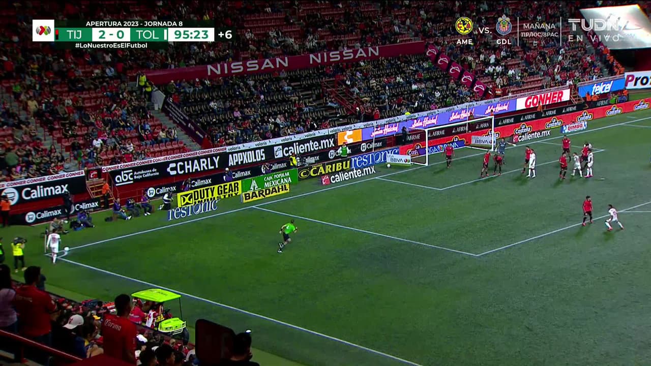 ¡GOL!  anota para Toluca. Robert Morales