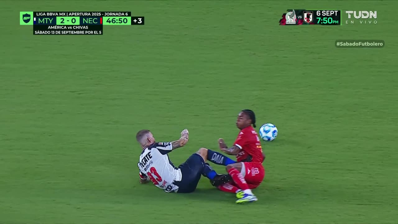 ¡Piden roja para Sergio Ramos! ¡Todo Necaxa protesta pero el árbitro dice "juegue"!