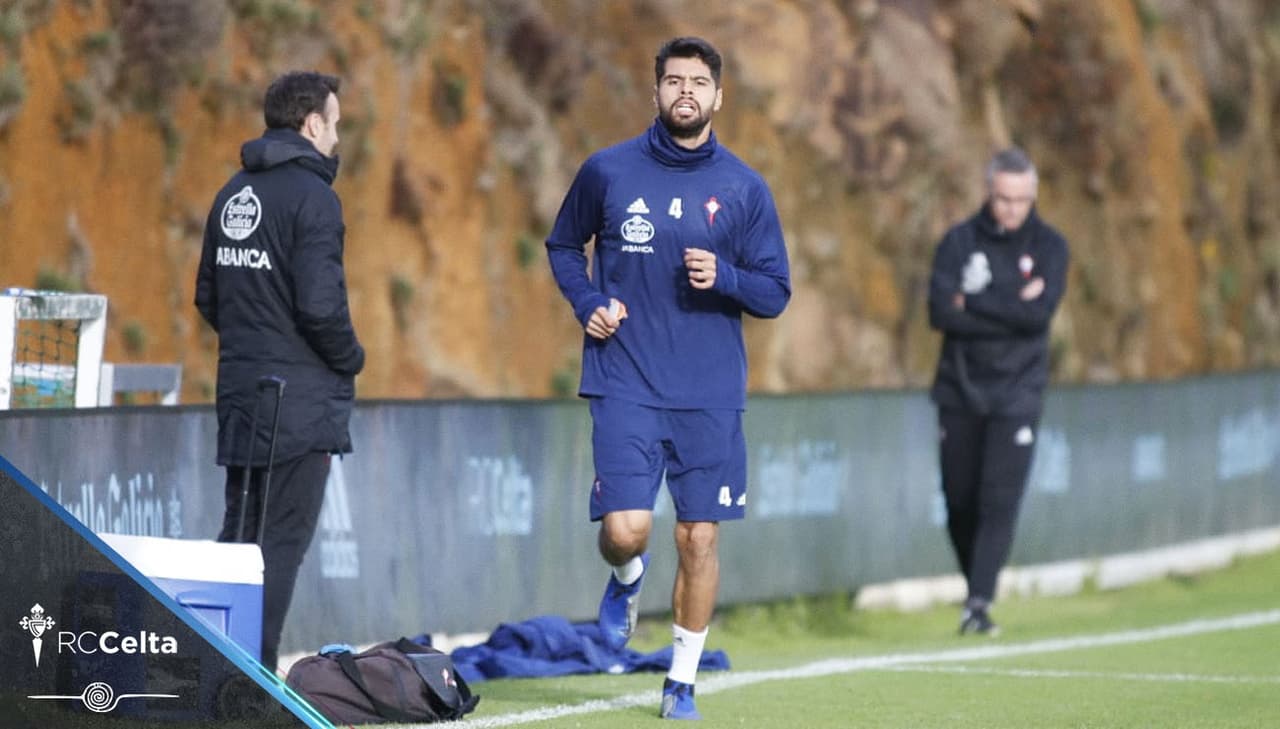 Néstor Araujo inaugura el regreso del Celta a los entrenamientos