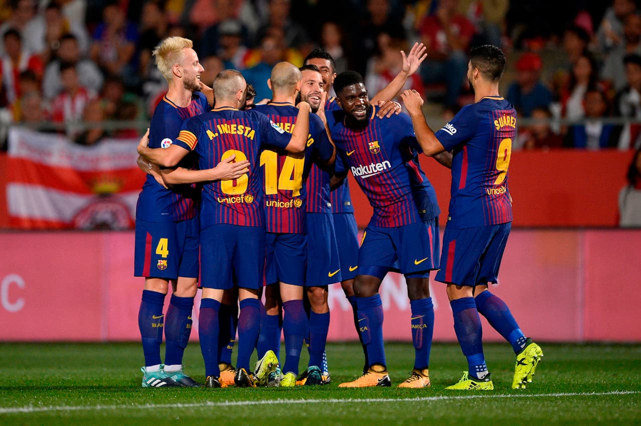 Una imagen que se ha repetido en 20 ocasiones durante el actual torneo: Barcelona celebrando una anotación.