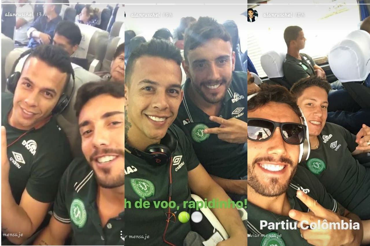 Danilo, Ruschel y Follman, tres sobrevivientes del Chapecoense.