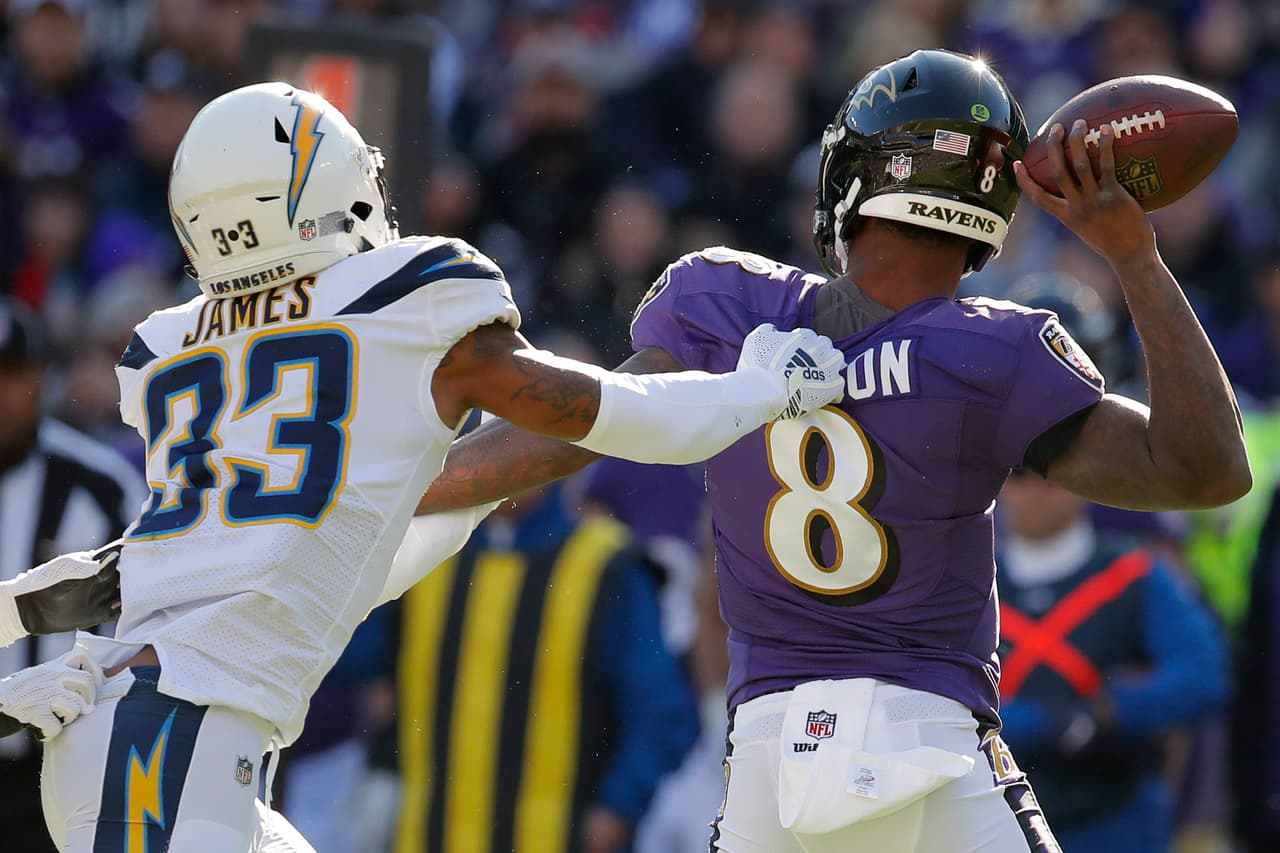 <b>Derwin James | CB / S | Los Angeles Chargers</b>
<br>
<b>- Edad: 23 añoos</b>
<br>- Si no fuera por una temporada en su mayoría por lesiones, podría estar sentado aquí como el mejor jugador defensivo de todos.
<br>- Su actuación como novato fue forraje de libro de cuentos, sin dejar dudas de que James escribió un cuento de regreso masivo en 2020.