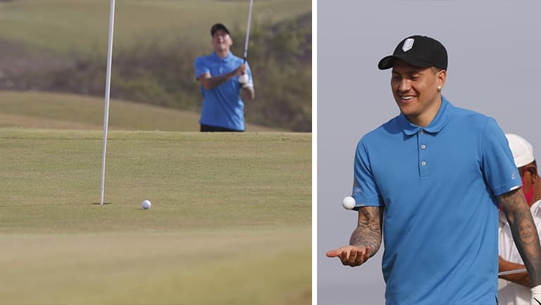 ¿Nueva faceta? Nico Castillo se distrae jugando golf