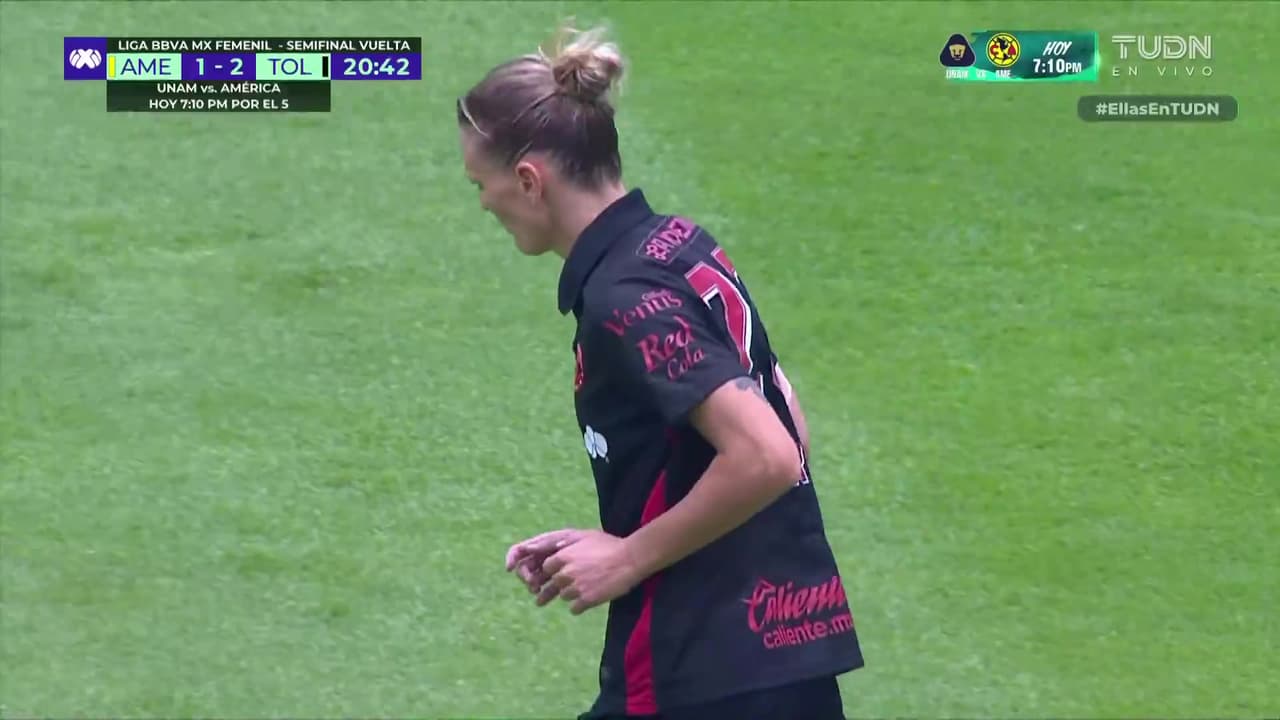 ¡Gol del Toluca desde los once pasos y cae el doblete de Faustine Robert!