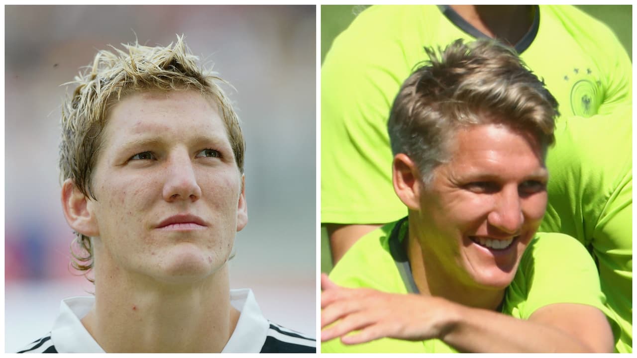 Bastian Schweinsteiger también ha cambiado mucho desde que debutó con el Bayern en el 2003 hasta su fichaje por el Chicago Fire de la MLS hace pocos días.