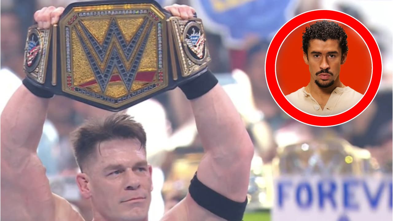 Bad Bunny revienta al ver a John Cena campeón en WrestleMania