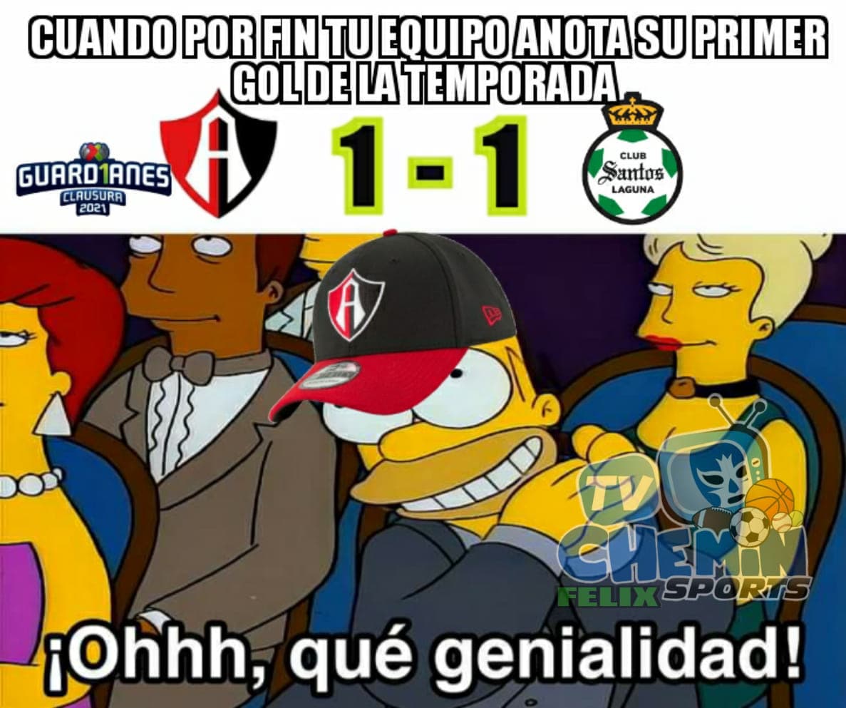 Atlas anota su primer gol del torneo y los memes lo toman como la excusa perfecta para salir de su cueva.