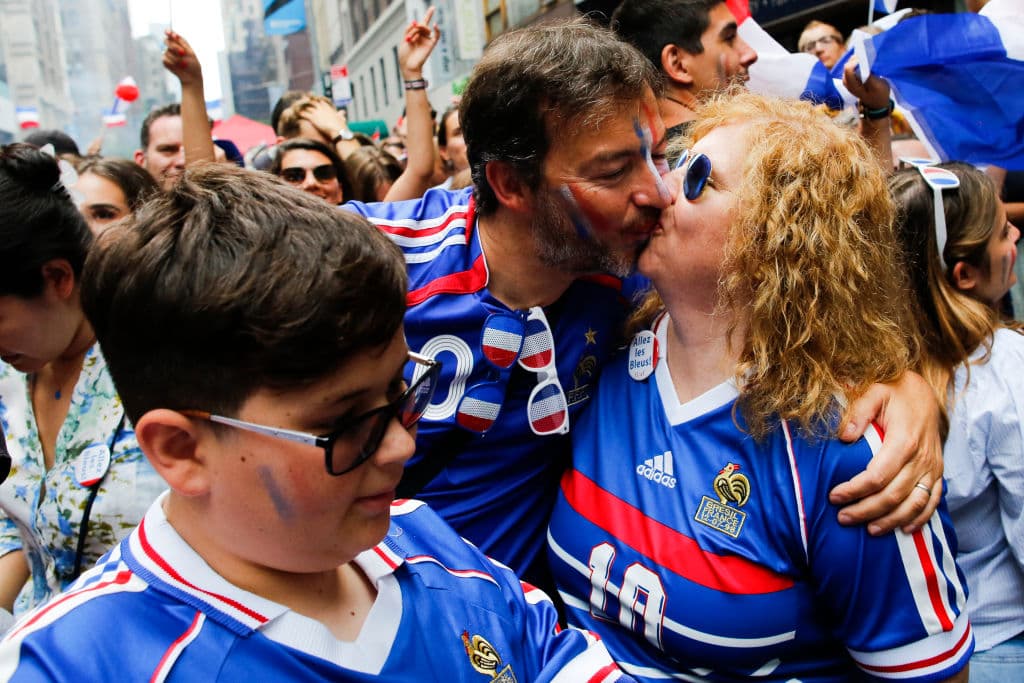 En las calles de Nueva York también los franceses se reunieron para disfrutar de la final y celebrar el título obtenido por la selección.