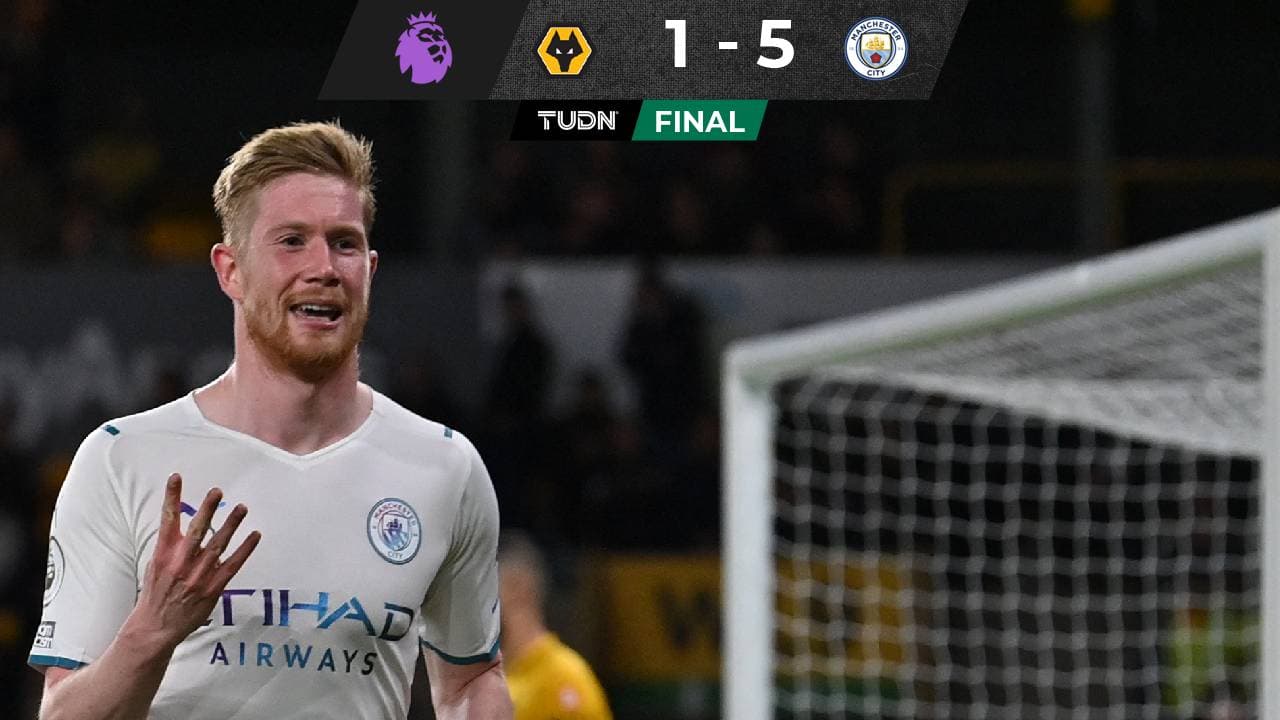 ¡Huele a campeón! Póker de Kevin de Bruyne aniquila al Wolverhampton