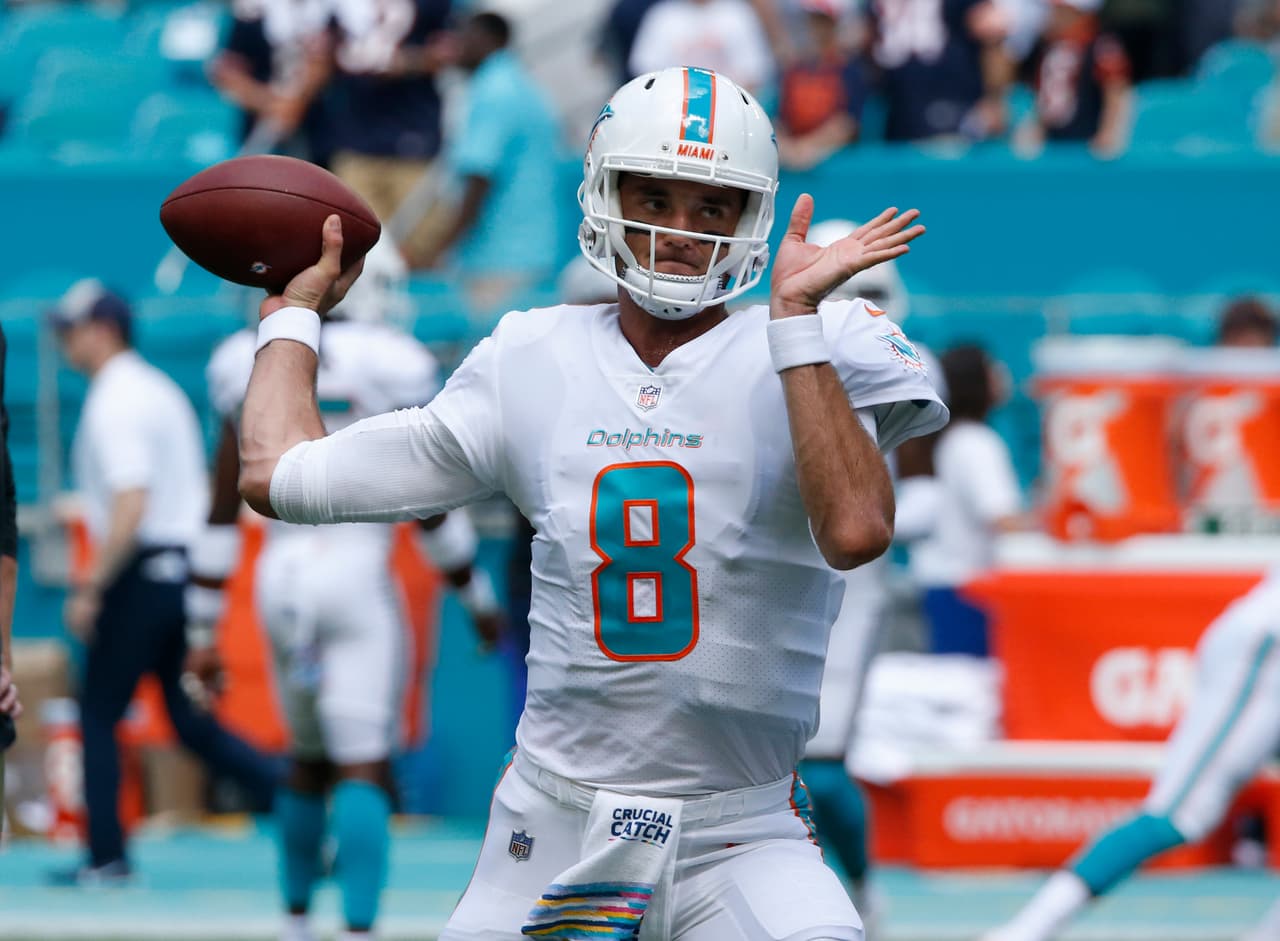 Brock Osweiler tuvo un buen desempeño ante Chicago al frente de la ofensiva de Miami.