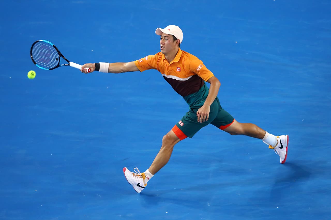 El japonés demostró su experiencia en torneos 'grandes' y asumió el duelo contra el español de forma muy intensa.