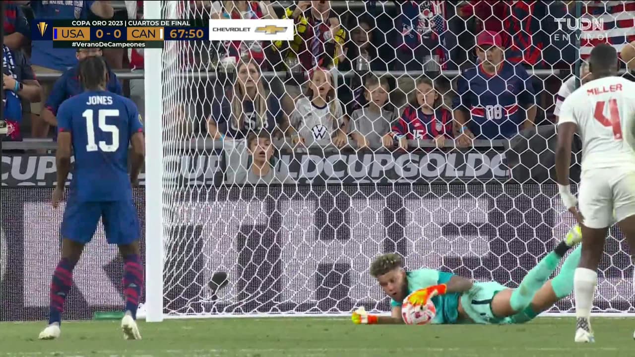 ¡TIRO ATAJADO! disparo por Gianluca Busio.