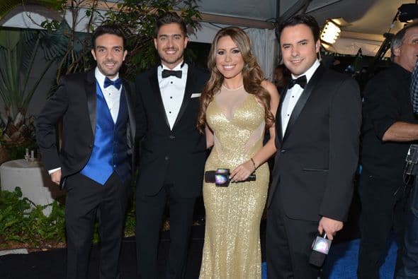 Lidsay y Berry acompañados de Edgar Martínez y Rodolfo Landeros.